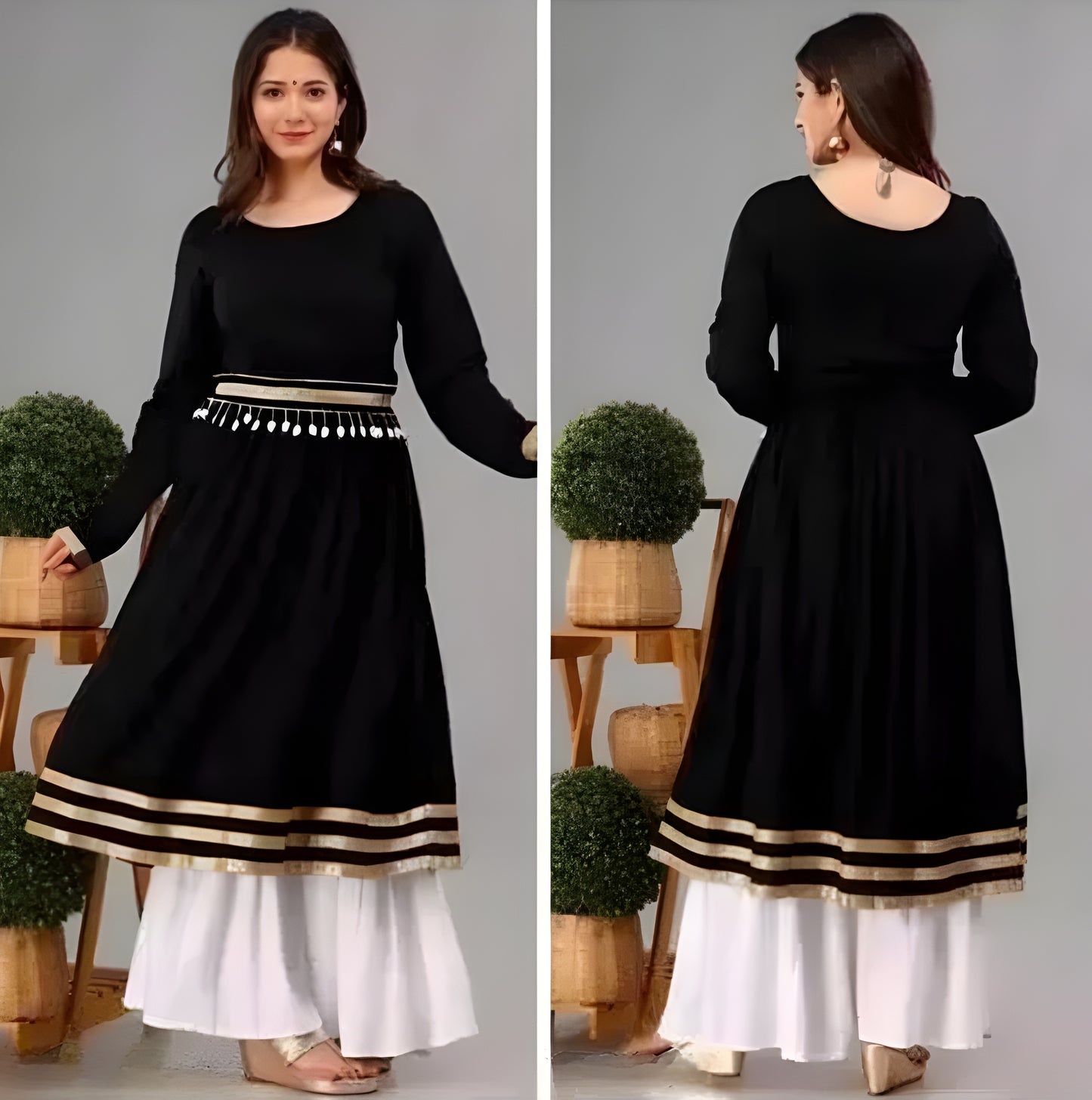 Women’s Ethnic Anarkali Kurti with Dupatta – Party & Festive Wear (Multiple Colors)