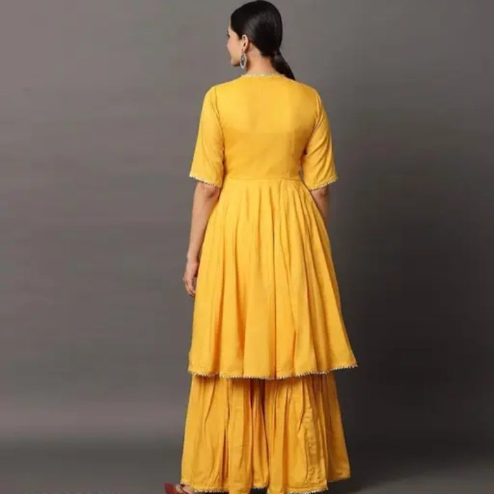 Trending Solid Sharara Set for Women Wedding wear