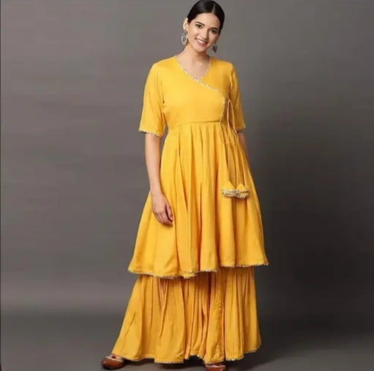 Trending Solid Sharara Set for Women Wedding wear