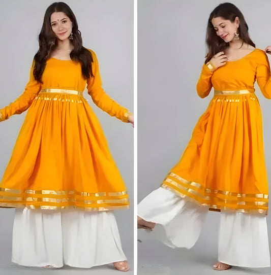 Women’s Ethnic Anarkali Kurti with Dupatta – Party & Festive Wear (Multiple Colors)